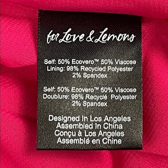 NWT For Love & Lemons Wendy Mini Dress in Red Pink Underwire Floral Sz M - Picture 15 of 15